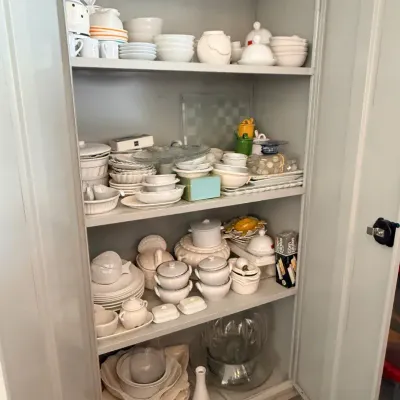 Large Assortment of White Ceramic & Porcelain Serveware – Tureens, Platters, Bowls, Coastal & Holida