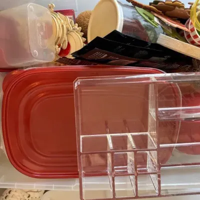 Craft Bin Of Useful Crafty Supplies