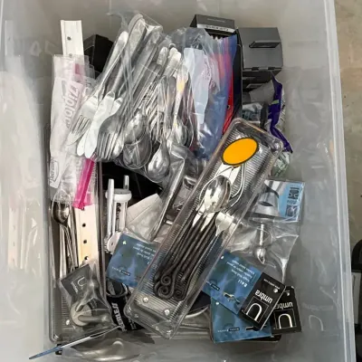 Huge Lot Of Flatware And Curtain Wall Hooks 