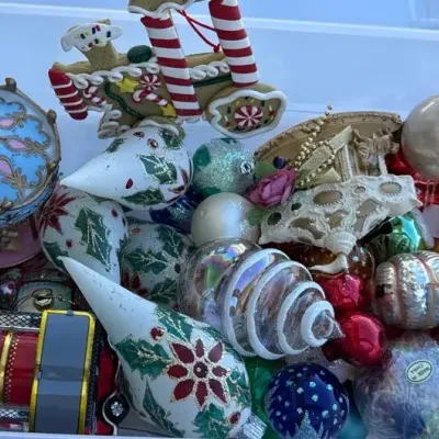 Lot Of Vintage Mini Christmas Ornaments 