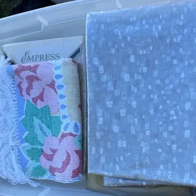 Huge Lot Of Tablecloths- Vinyl And Fabric 