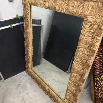 Majestic Ornate Gold Baroque Style Wall Mirror – Elaborate Scrollwork Frame