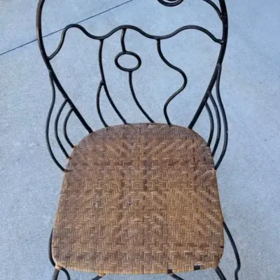 Wire Frame Woven Outdoor Chair Fish Design