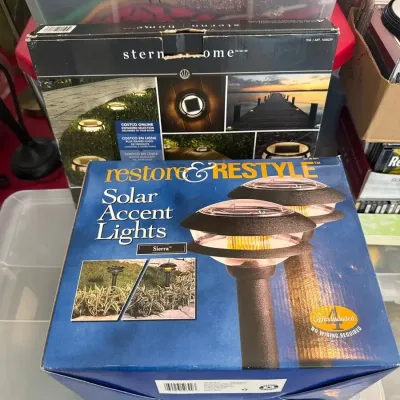 Lot Of Two Boxes Of Solar Accent Lights 