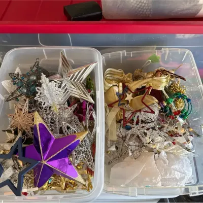 Lot of Christmas Ornaments And Stars 