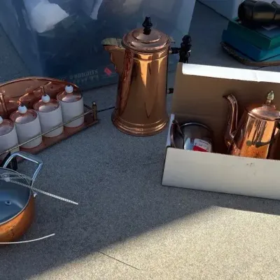 Vintage-Style Copper Coffee Pots, Copper Cookware & Canister Collection