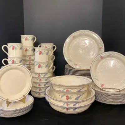 Vintage Lenox Chinastone 'Poppies On Blue' Dinnerware Set