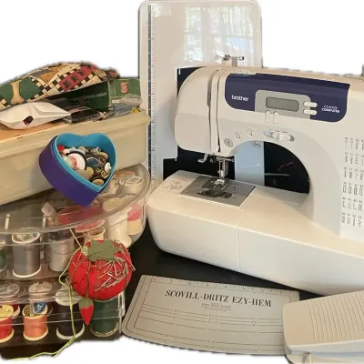 Brother CS-6000i Computer Sewing Machine Plus Accessories, Powers On
