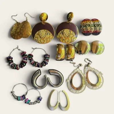 Make A Statement! Earrings Lot - 10 Pairs 