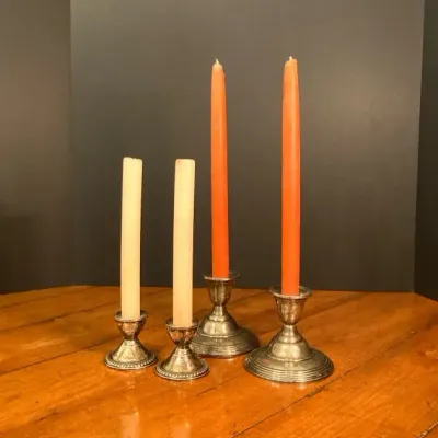 Duchin Creation And International Sterling Weighted Candle Stick Pairs 