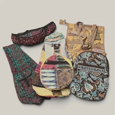 Boho Bag Lot- Vera Bradley, Hitit Turkish Kilim Sling & Fanny MORE