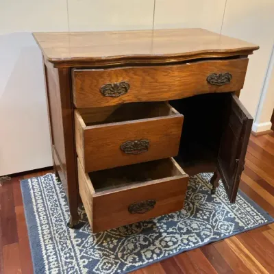 Antique Oak Washstand Commode Dresser