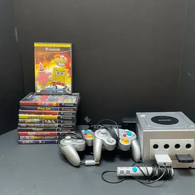 Nintendo GameCube Game System W/ Controllers And Games