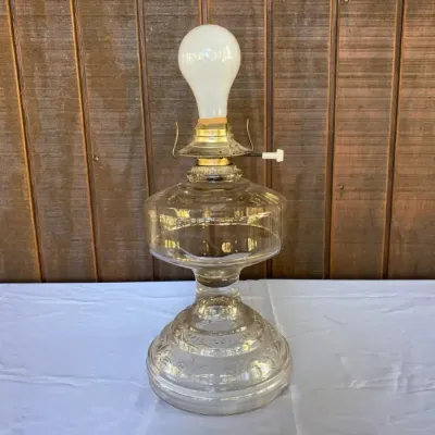 Vintage Converted Kerosene Lamp