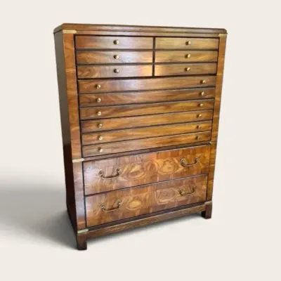 Lane Campaign Tallboy Wooden Dresser 