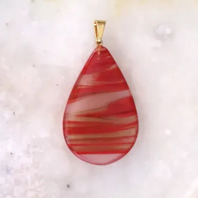 Glass Teardrop Pendant