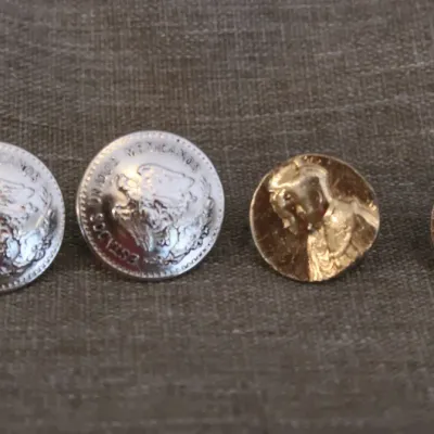 Coin Screw Back Earrings