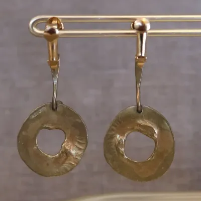 Modern Art   Earrings Signed Peggotty  