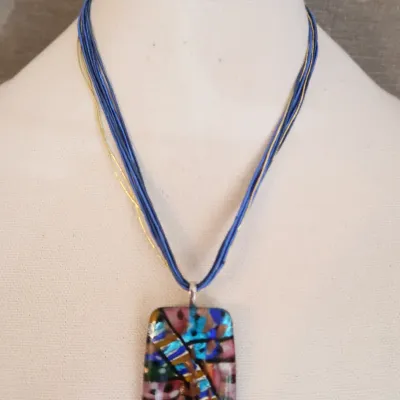 Dichroic Glass Necklace