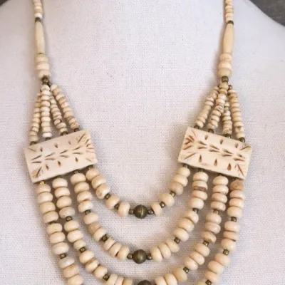 Carved Bone Necklace