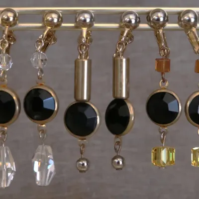 Black Crystal DropEarrings