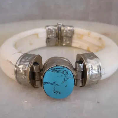 Bone Hinged Bangle 