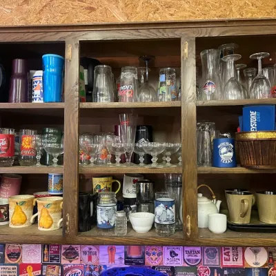 Sale Photo Thumbnail #260: Cabinet Contents, Coca-Cola Glasses, Mugs & Stemware