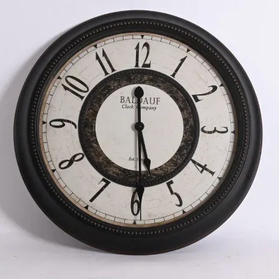 Sale Photo Thumbnail #164: Baldauf Clock Co. Large Round Wall Clock