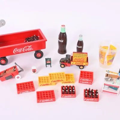 Sale Photo Thumbnail #69: Coca-Cola Miniatures, Wagon, Crates & Truck