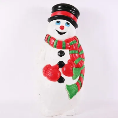 Sale Photo Thumbnail #93: Vintage Snowman w/ Top Hat Lighted Blow Mold