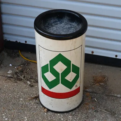 Sale Photo Thumbnail #288: Vintage Concrete Filled Ash Tray Receptacle