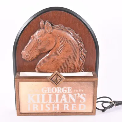 Sale Photo Thumbnail #2: George Killian's Irish Red Lighted Horse Head Sign