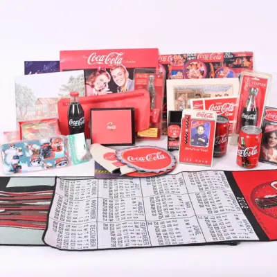 Sale Photo Thumbnail #71: Coca-Cola Bottle Rug, Calendars & Advertising
