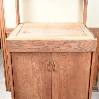 Sale Photo Thumbnail #26: Oak Microwave Stand w/ Upper Shelf & Cabinet