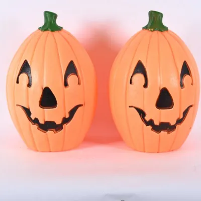 Sale Photo Thumbnail #98: Vintage Jack-O-Lantern Lighted Blow Molds, Pair