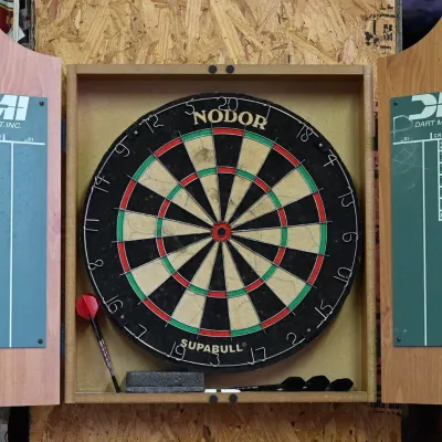 Sale Photo Thumbnail #265: Nodor Supabull Dartboard w/ Wood Cabinet