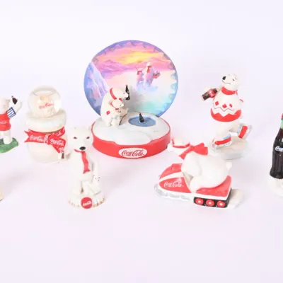 Sale Photo Thumbnail #53: Coca-Cola Polar Bear Figurines & Snow Globes