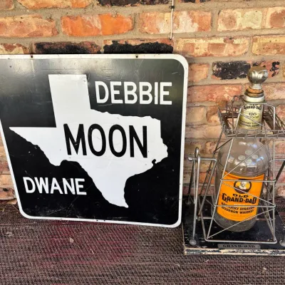 Sale Photo Thumbnail #324: Debbie Moon Dwane Texas Sign & Old Grand-Dad Bottle