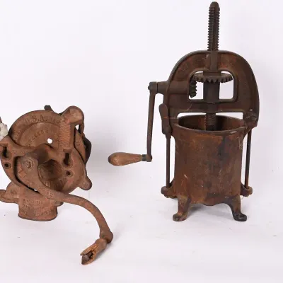 Sale Photo Thumbnail #305: Antique Cast Iron Sausage Stuffer & Grinder