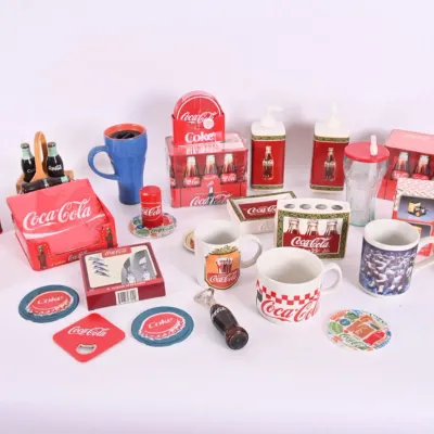 Sale Photo Thumbnail #77: Coca-Cola Coasters, Mugs, Napkin Holder & Soap Set