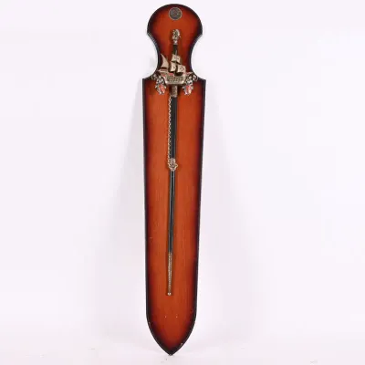 Sale Photo Thumbnail #216: Decorative Galleon Sword w/ Wood Wall Plaque