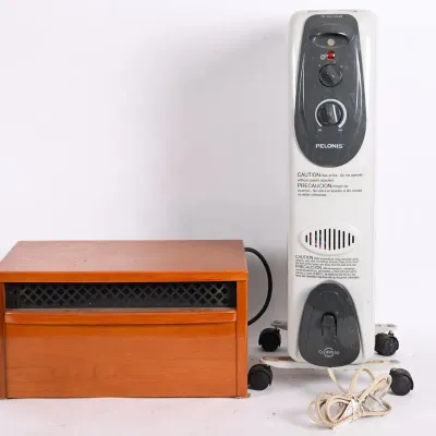 Sale Photo Thumbnail #244: Honeywell Oil Radiator & Wood Cabinet Space Heater
