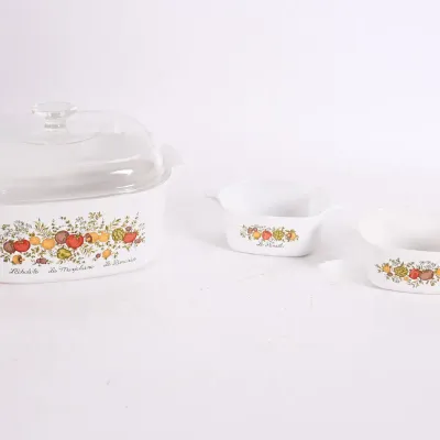 Sale Photo Thumbnail #186: Vintage Corning Ware "Spice of Life" Casseroles