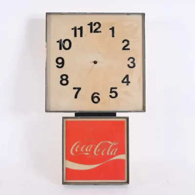 Sale Photo Thumbnail #141: Vintage Lighted Coca-Cola Wall Clock