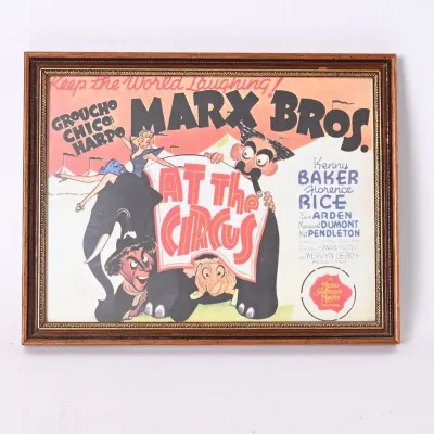 Sale Photo Thumbnail #205: Framed Marx Bros. "At the Circus" Movie Poster