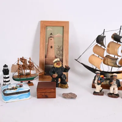 Sale Photo Thumbnail #149: Nautical Decor, Wood Ship Models & Lighthouses