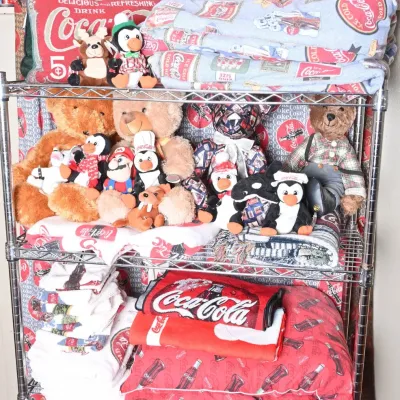 Sale Photo Thumbnail #102: Coca-Cola Blankets, Pillows & Penguin Plush