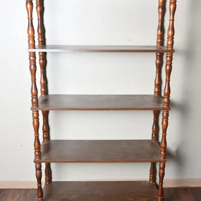 Sale Photo Thumbnail #106: Vintage Turned Spindle 5-Tier Bookshelf