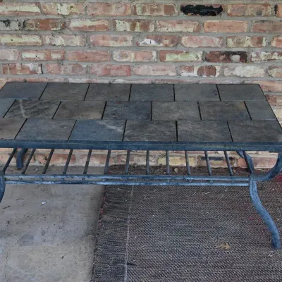 Sale Photo Thumbnail #285: Slate Tile Top Patio Coffee Table