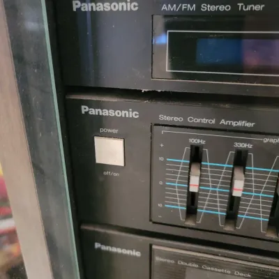Sale Photo Thumbnail #41: Vintage Panasonic component stereo system in cabinet..